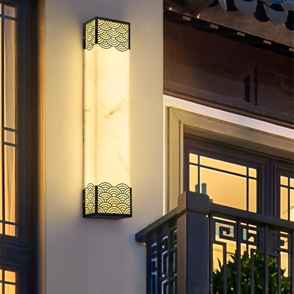 Rectangular Resin LED Waterproof Vintage Outdoor Wall Lights Wall Lamp