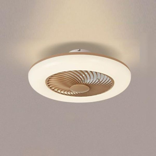 Modern Round Flush Mount Bladeless Ceiling Fans with LED Lights - Image 4