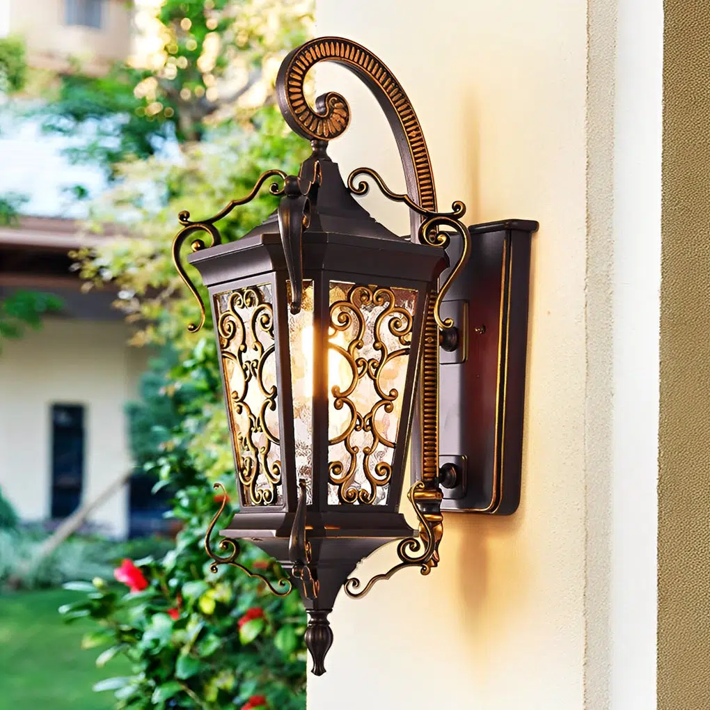 Retro-European-Outdoor-Wall-Lighting.jpg Retro Pattern Outdoor Waterproof European Style Wall Lamp Exterior Lights - Image 1