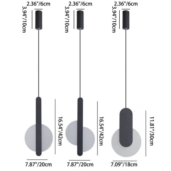 Modern Minimalist Metal Round Shape 1-Light LED Pendant Light - Image 13