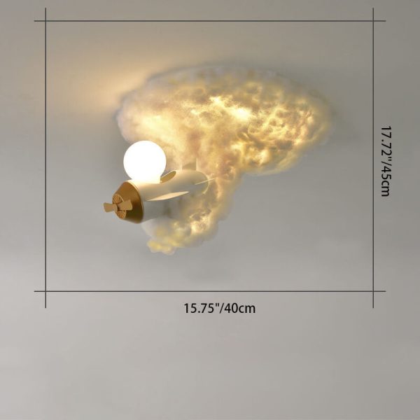 Modern Creative Spray Airplane Cotton 1/3/5-Light Kids Flush Mount Ceiling Light - Image 7