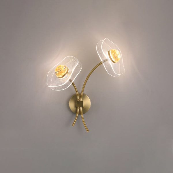 European Creative Lotus Flowers  Acrylic LED Wall Sconce Lamp - Image 3
