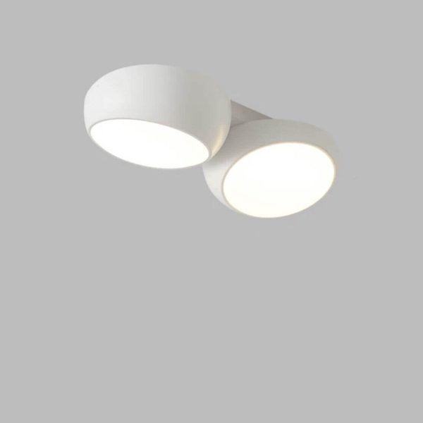 Scandinavian Modern Minimalist Iron Plastic Round LED Semi-Flush Mount Ceiling Light - Image 18