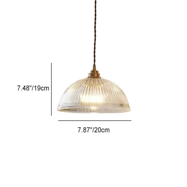 Modern Simple Clear Glass Dome Pot Lid 1-Light Pendant Light - Image 5
