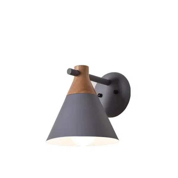 Nordic Solid Wood Macaron Cone Shade 1-Light  Wall Sconce Lamp - Image 10