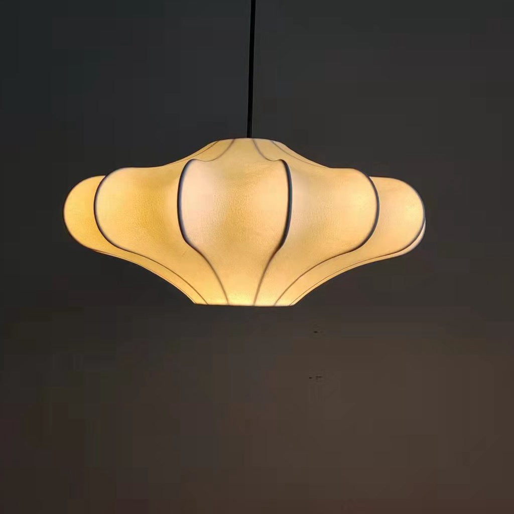 SKU-01-40-18CM-cabf526f-59b3-4c7b-920f-946e852318ef.jpg Nordic Simple Wrought Silk Lantern 1-Light Pendant Light - Image 1
