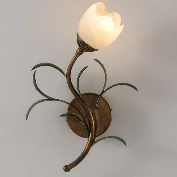 Modern Minimalist Art Glass Flower 1/2-Light Wall Sconce Lamp - Image 10