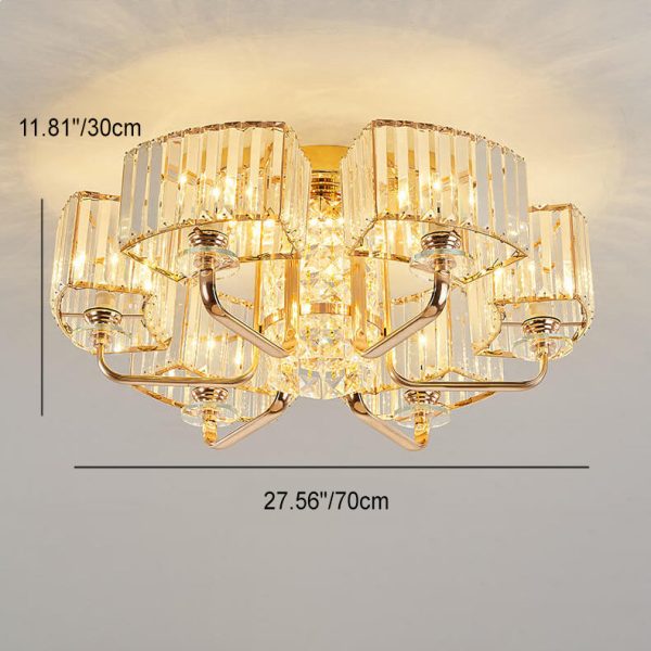 Modern Light Luxury Crystal 6/8/10/12- Light Flush Mount Ceiling Light - Image 9