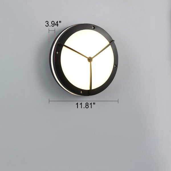 Creative Round Outdoor Waterproof Aluminum Acrylic LED Flush Mount Ceiling Light - Image 10