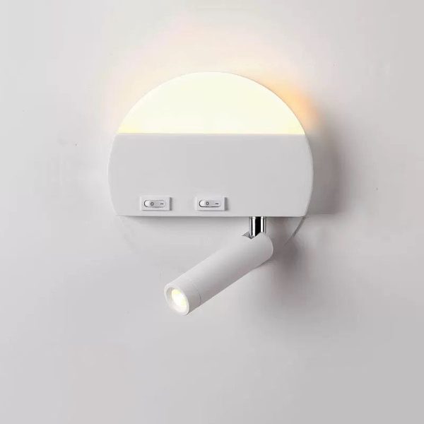 Modern Minimalist Round Square Acrylic Aluminum LED Reading Wall Sconce Lamp - Image 14
