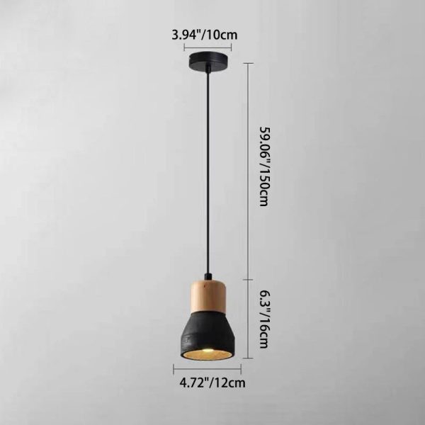 Nordic Cement Tapered 1-Light Mini LED Pendant Light - Image 5