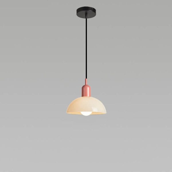 Modern Minimalist Glass Hemisphere 1-Light Pendant Light - Image 9