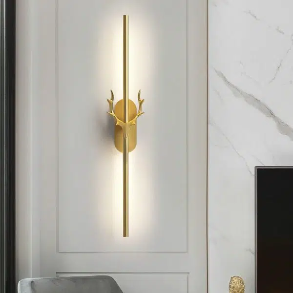 Modern Light Luxury Aluminum Long Strip Antler Shape LED Wall Sconce Lamp - Image 5
