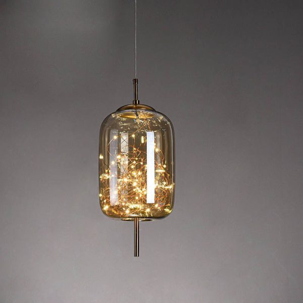 Contemporary Scandinavian Cylinder Oval Glass 1-Light Pendant Light For Bedroom - Image 10