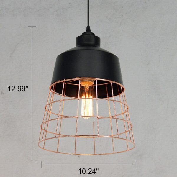 Nordic Creative Iron Cage Geometry 1-Light Pendant Light - Image 14