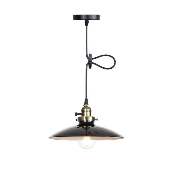 Industrial Iron Multicolor Bowl 1-Light Pendant Light - Image 3