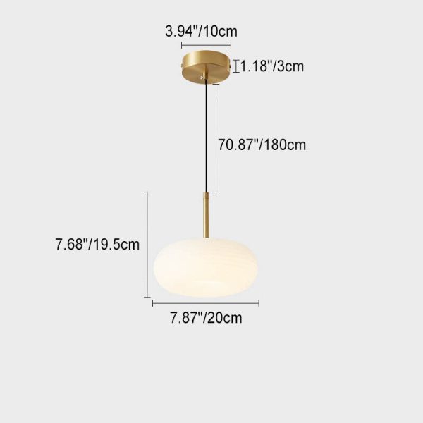Modern Cream Style Apple All-Copper LED Pendant Light - Image 4