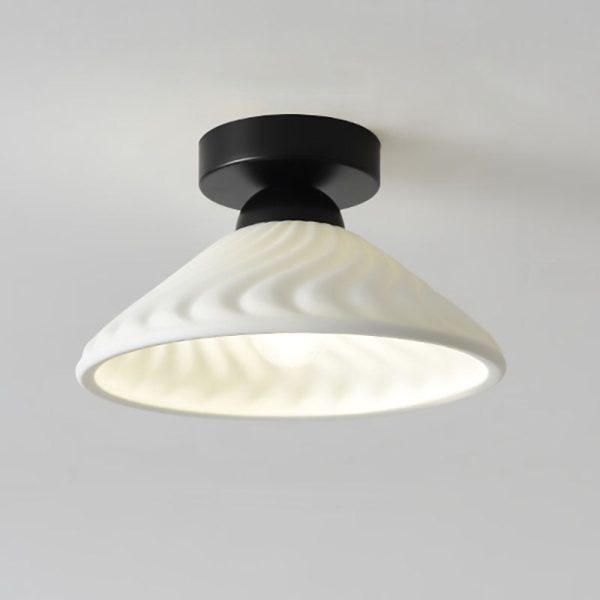 Modern Light Luxury Ceramic Disc 1-Light Semi-Flush Mount Lighting - Image 10