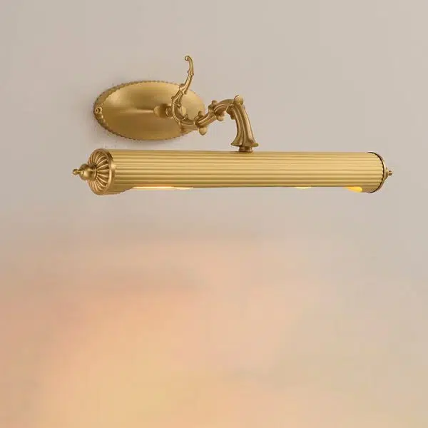 French Antique Copper Cylindrical 2-Light Mirror Front Wall Sconce Lamp - Image 5