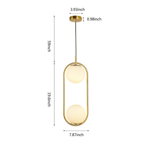 Modern Light Luxury Minimalist Oval Glass Orb 1/2-Light Pendant Light - Image 4