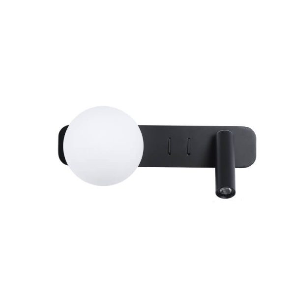Modern Minimalist Glass Sphere LED Spotlight Reading Wall Sconce Lamp - Image 3