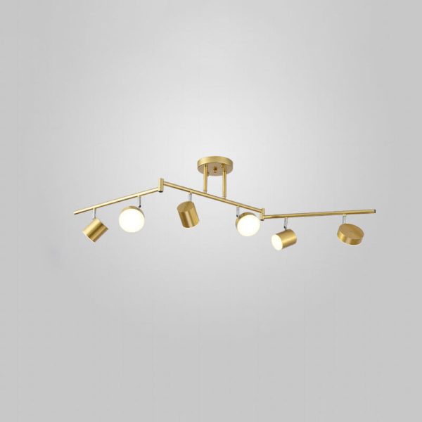 Modern Creative Rotating Track Spotlight LED Semi-Flush Mount Ceiling Light - Image 4