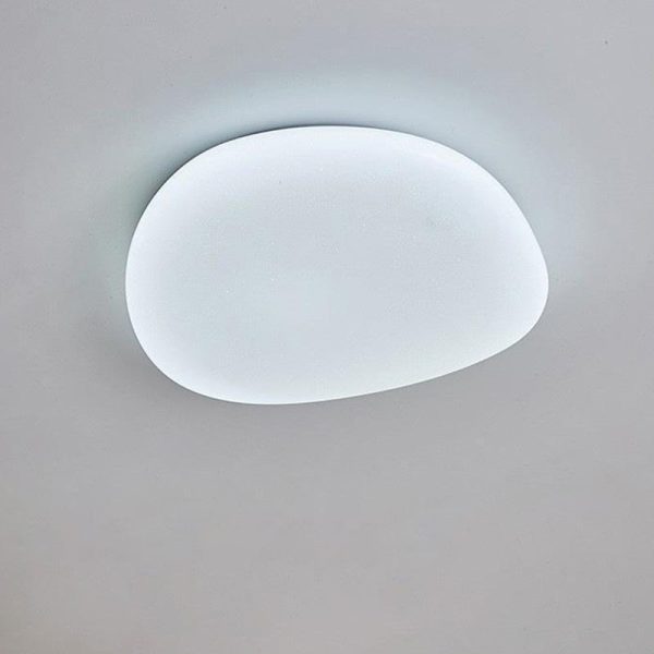 Modern Minimalist Pebble Shape Acrylic Hardware LED Flush Mount Ceiling Light For Bedroom - Image 15