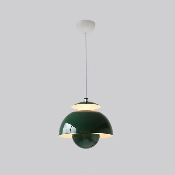 Contemporary Nordic Iron Aluminum Flower Bud Shade LED Pendant Light For Living Room - Image 7
