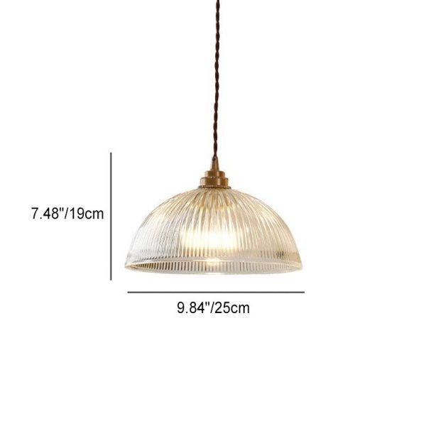 Modern Simple Clear Glass Dome Pot Lid 1-Light Pendant Light - Image 6