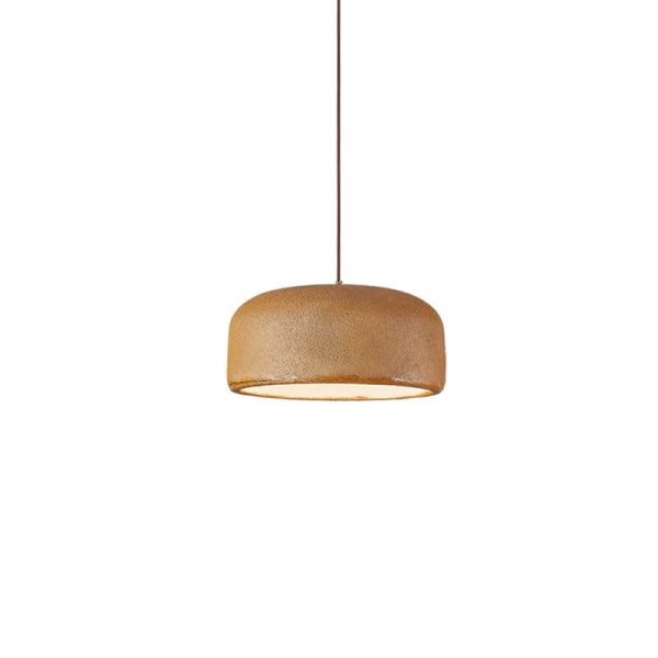 Japanese Minimalist Matte Texture Resin Dome 1-Light Pendant Light - Image 15