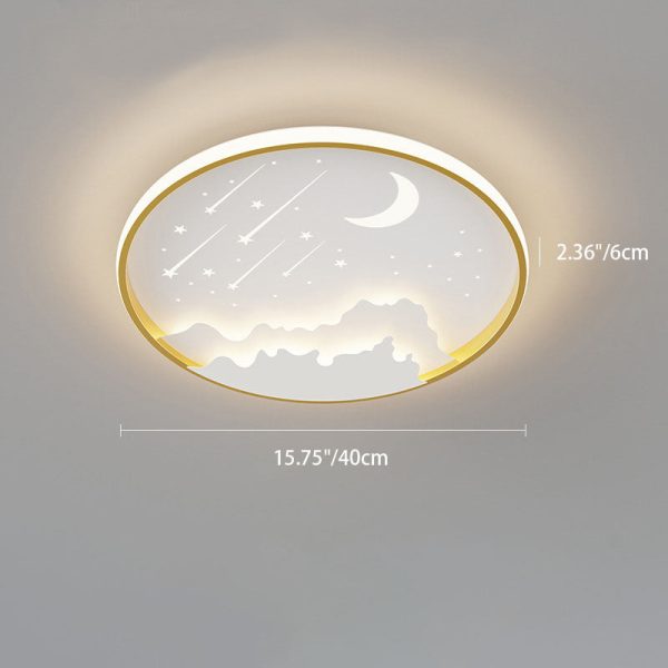 Modern Simplicity Iron Round Children LED Flush Mount Ceiling Light For Bedroom - Image 8