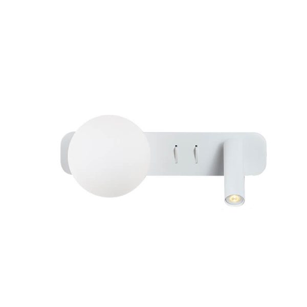 Modern Minimalist Glass Sphere LED Spotlight Reading Wall Sconce Lamp - Image 4