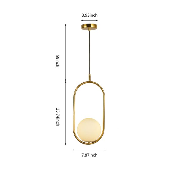 Modern Light Luxury Minimalist Oval Glass Orb 1/2-Light Pendant Light - Image 6