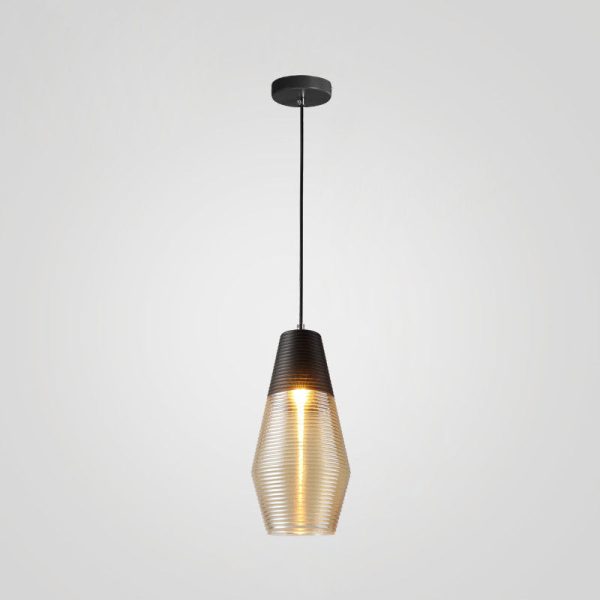 Contemporary Scandinavian Cylinder Oval Iron Glass 1-Light Pendant Light For Living Room - Image 15