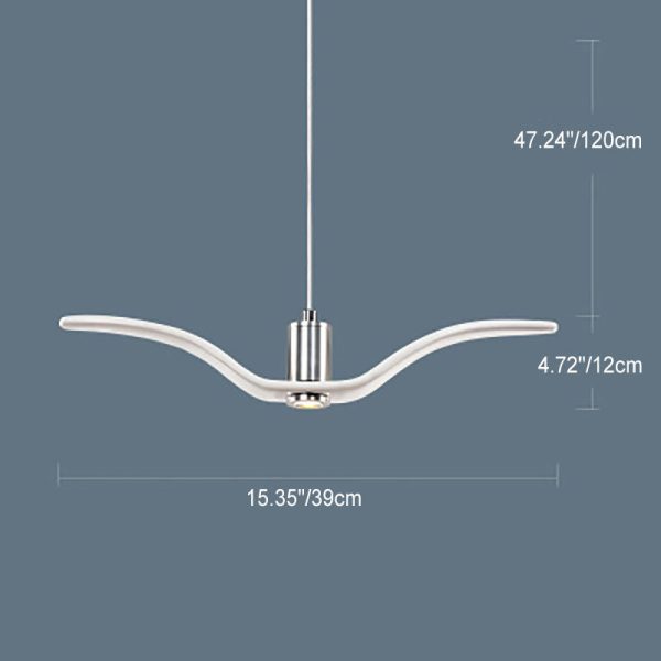 Nordic Creative Personality Wrought Iron Seagull LED Pendant Light - Image 6
