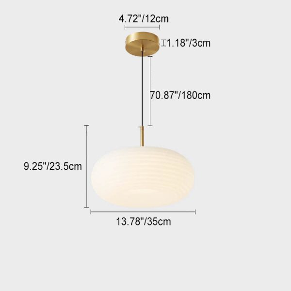 Modern Cream Style Apple All-Copper LED Pendant Light - Image 5