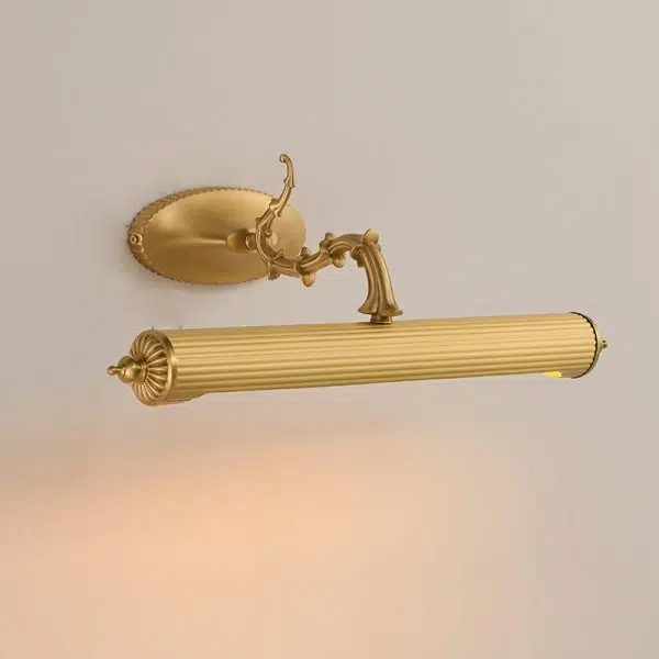 French Antique Copper Cylindrical 2-Light Mirror Front Wall Sconce Lamp - Image 10