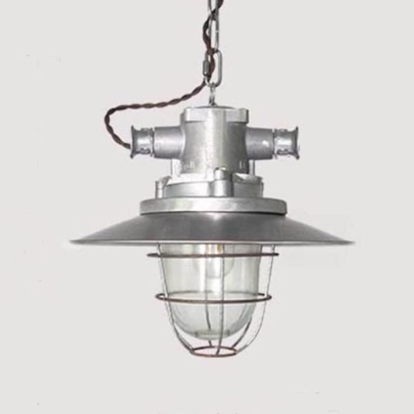 Industrial Vintage Blast Iron Cage 1-Light Pendant Light - Image 3