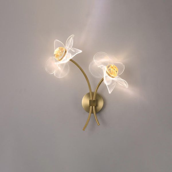 European Creative Lotus Flowers  Acrylic LED Wall Sconce Lamp - Image 5