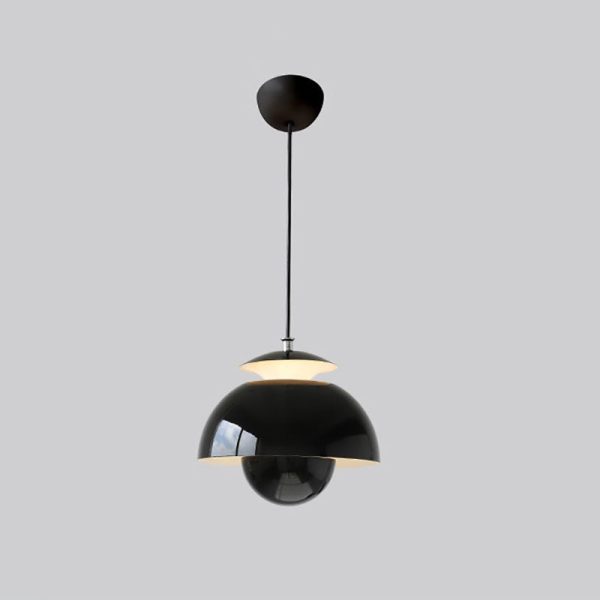 Contemporary Nordic Iron Aluminum Flower Bud Shade LED Pendant Light For Living Room - Image 8