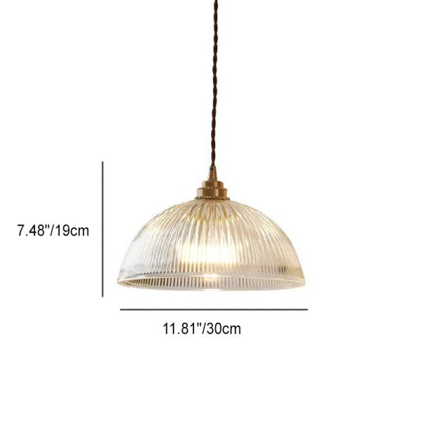 Modern Simple Clear Glass Dome Pot Lid 1-Light Pendant Light - Image 7