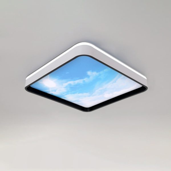 Modern Simplicity Iron Acrylic Round Square Rectangular Sunny Sky LED Flush Mount Ceiling Light For Living Room - Image 13