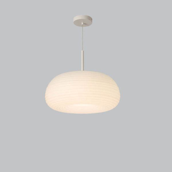 Modern Minimalist Pure White Round Iron PE LED Pendant Light - Image 5