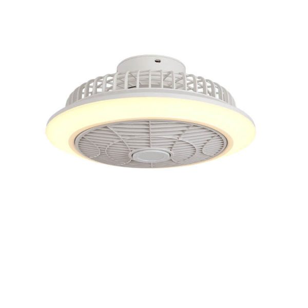Modern Minimalist Round Cage Iron Acrylic LED Flush Mount Ceiling Fan Light - Image 16