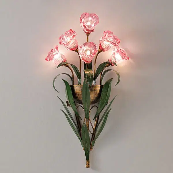 Modern Minimalist Glass Flower 6/10-Light Wall Sconce Lamp - Image 11