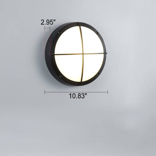 Creative Round Outdoor Waterproof Aluminum Acrylic LED Flush Mount Ceiling Light - Image 13
