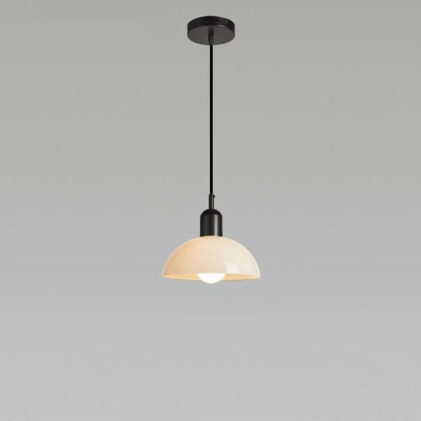 Modern Minimalist Glass Hemisphere 1-Light Pendant Light - Image 10