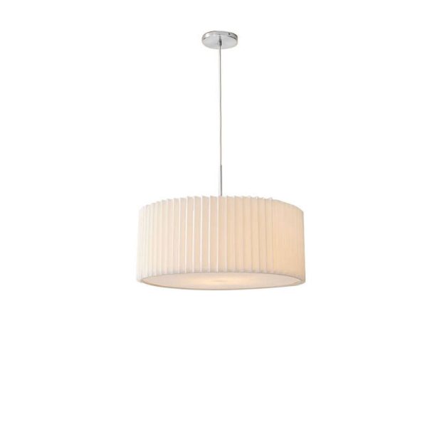 Nordic Minimalist Pleated PVC Fabric Drum Cone 1-Light Pendant Light - Image 11