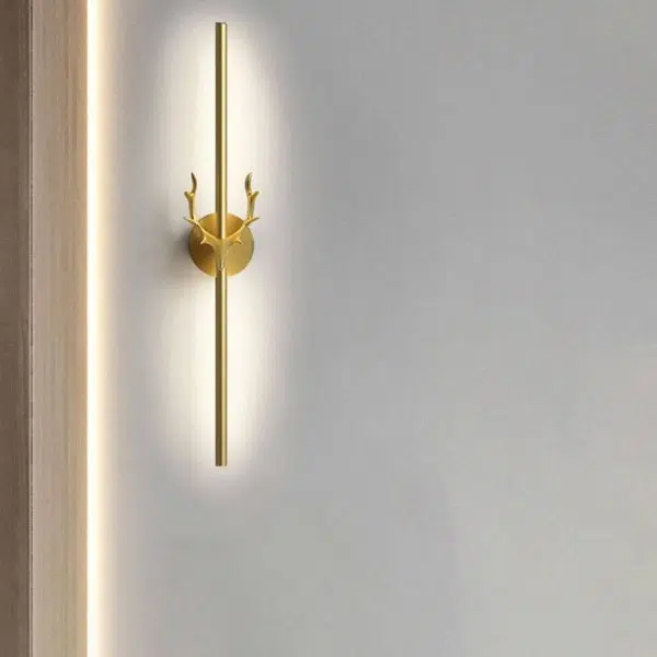 Modern Light Luxury Aluminum Long Strip Antler Shape LED Wall Sconce Lamp - Image 13