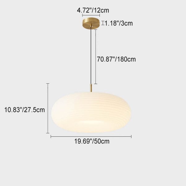 Modern Cream Style Apple All-Copper LED Pendant Light - Image 6